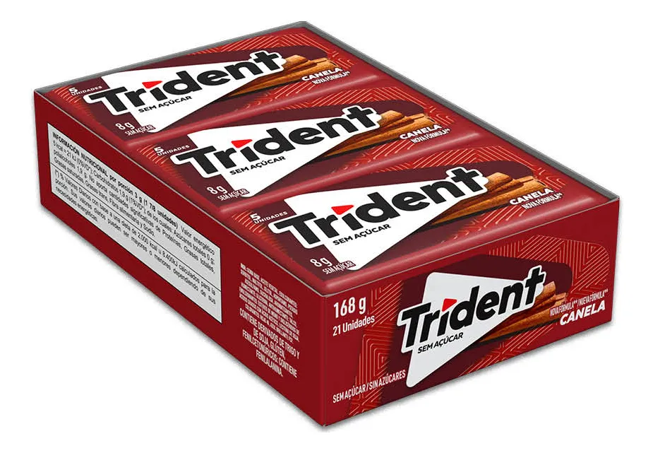 Trident Canela - Caixa com 21 unidades