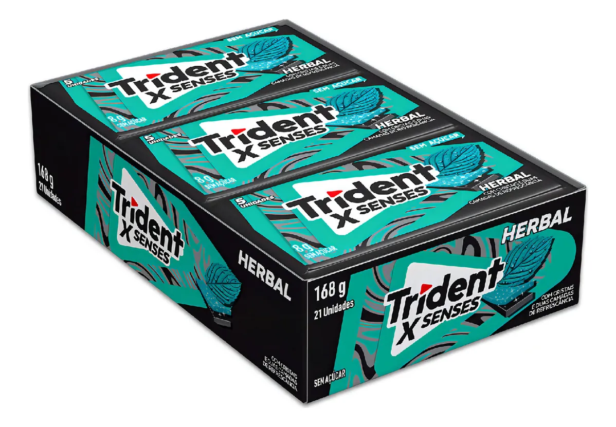 Trident Herbal - Caixa com 21 unidades